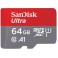 ΚΑΡΤΑ ΜΝΗΜΗΣ SD SANDISK SDSQUAB-064G-GN6MA ULTRA 64GB + ADAPTER 140MB/s